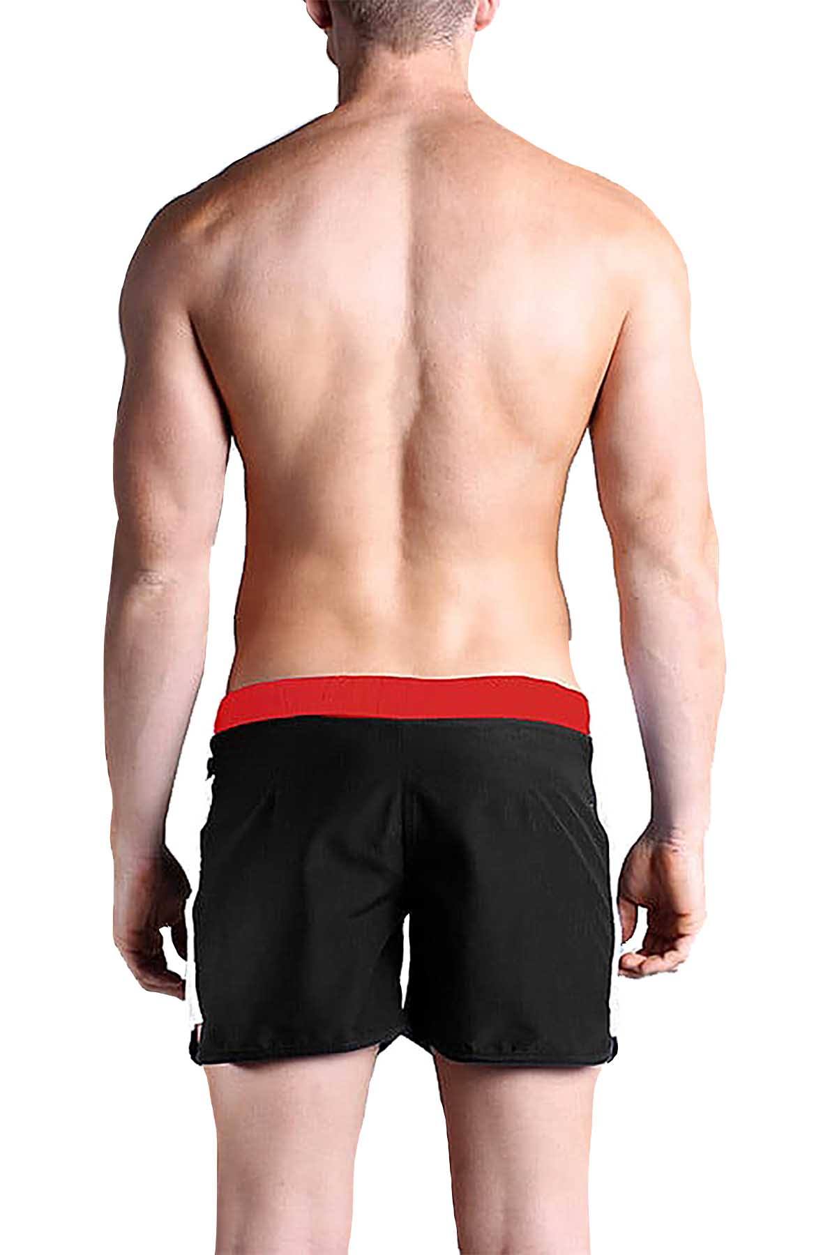 Timoteo Black Zip Swim Short