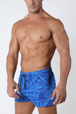 Timoteo Blue Active Sport Short thumbnail 2