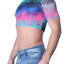 Timoteo Blue Drip Safari Crop Top