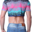 Timoteo Blue Drip Safari Crop Top