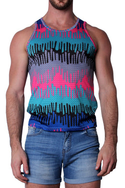 Timoteo Blue Drip Safari Tank Top thumbnail 1