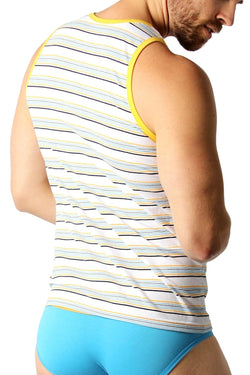 Timoteo Blue/Yellow Catalina Tank Top thumbnail 3