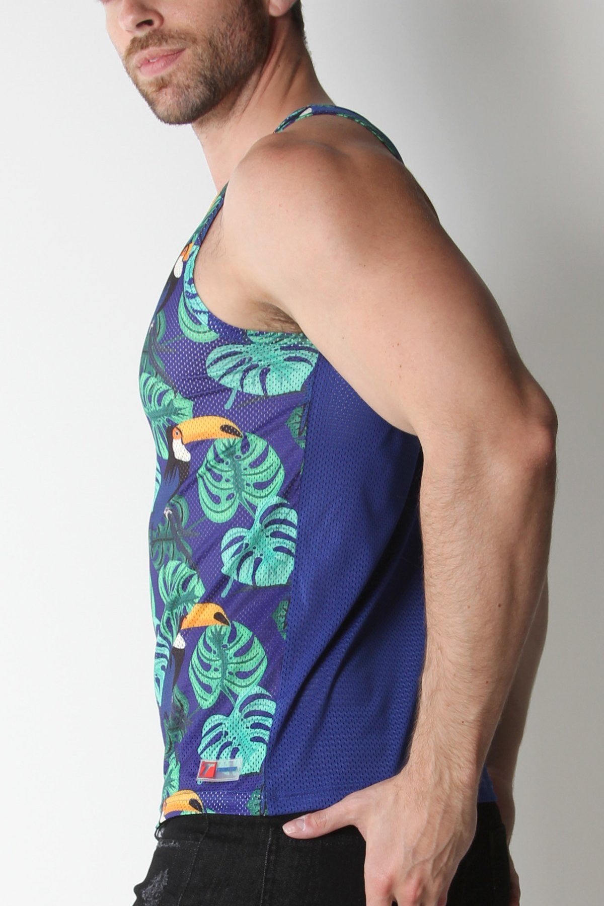 Timoteo Floral Fiesta Mesh Tank Top
