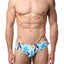 Timoteo Geometric Blue Lakeshore Swim Brief