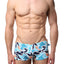 Timoteo Geometric Blue Open Water Swim Trunk