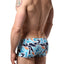 Timoteo Geometric Blue Open Water Swim Trunk
