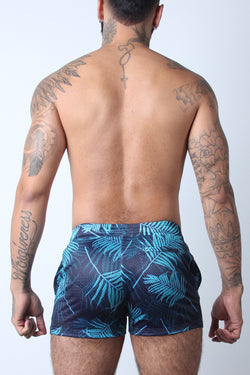 Timoteo Green Palm Print Riviera Mesh Short thumbnail 3