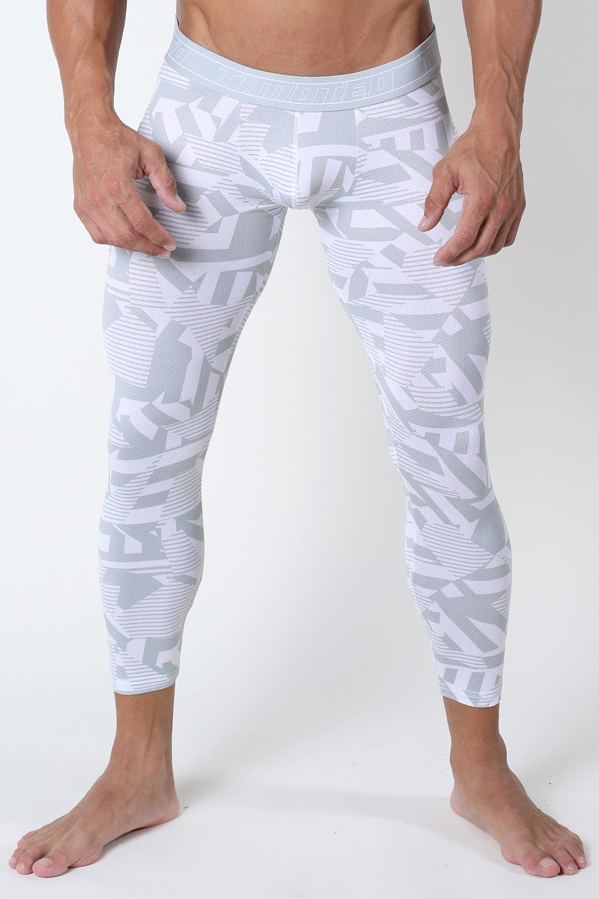 Timoteo Grey Active Sport Compression Legging Pant
