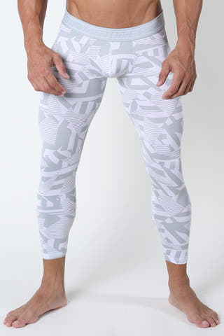 Timoteo Grey Active Sport Compression Legging Pant
