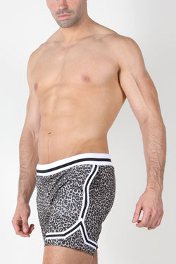 Timoteo Grey Leopard Reversible Mesh Short thumbnail 3