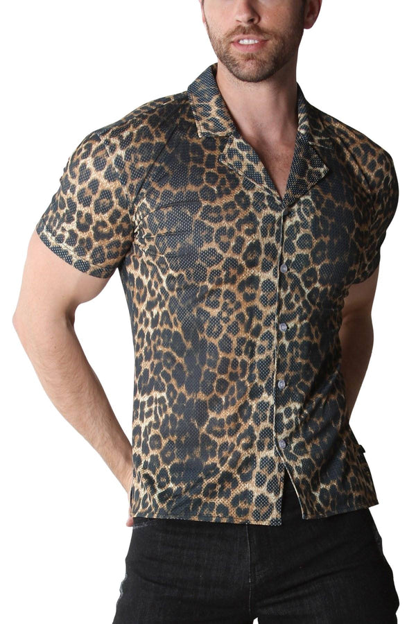 Timoteo Leopard Calypso Mesh Shirt