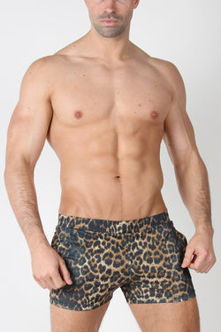 Timoteo Leopard Calypso Mesh Short thumbnail 1