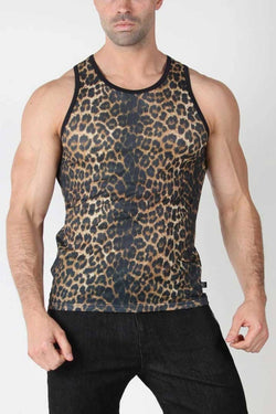 Timoteo Leopard Calypso Mesh Tank Top thumbnail 2