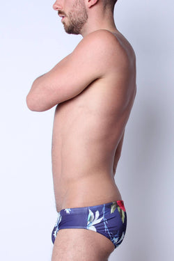 Timoteo Navy Floral Lakeshore Swim Brief thumbnail 3