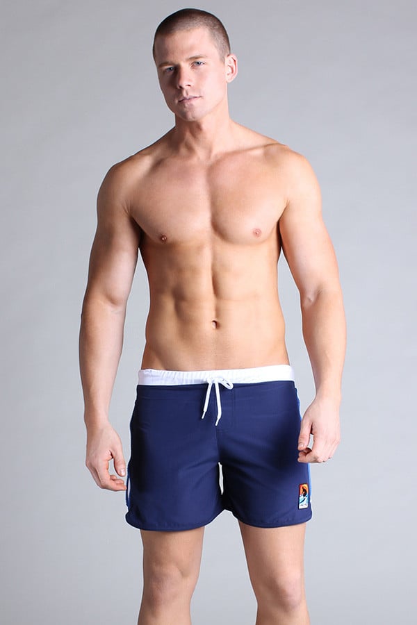 Timoteo Navy Zip Surf Board Short
