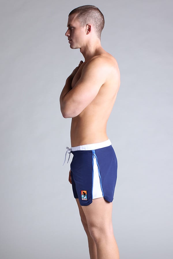 Timoteo Navy Zip Surf Board Short