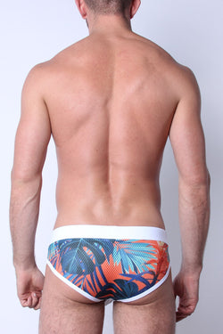 Timoteo Orange Flamingo Riviera Mesh Swim Brief thumbnail 2