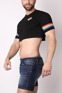 Timoteo PRIDE 23 Black Crop Top thumbnail 2