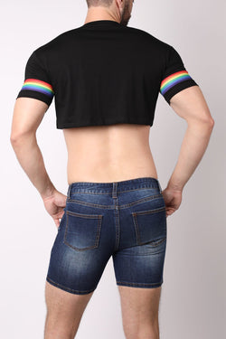 Timoteo PRIDE 23 Black Crop Top thumbnail 3