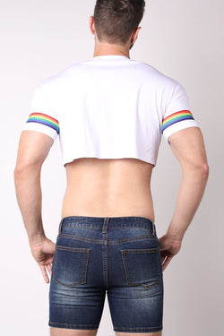 Timoteo PRIDE 23 White Crop Top thumbnail 3