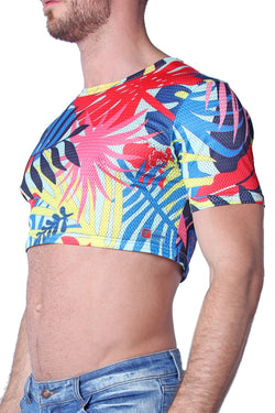 Timoteo Palm Pink Safari Crop Top thumbnail 1