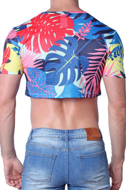 Timoteo Palm Pink Safari Crop Top thumbnail 2