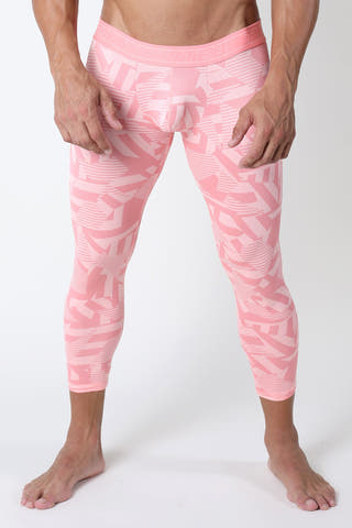 Timoteo Pink Active Sport Compression Legging Pant
