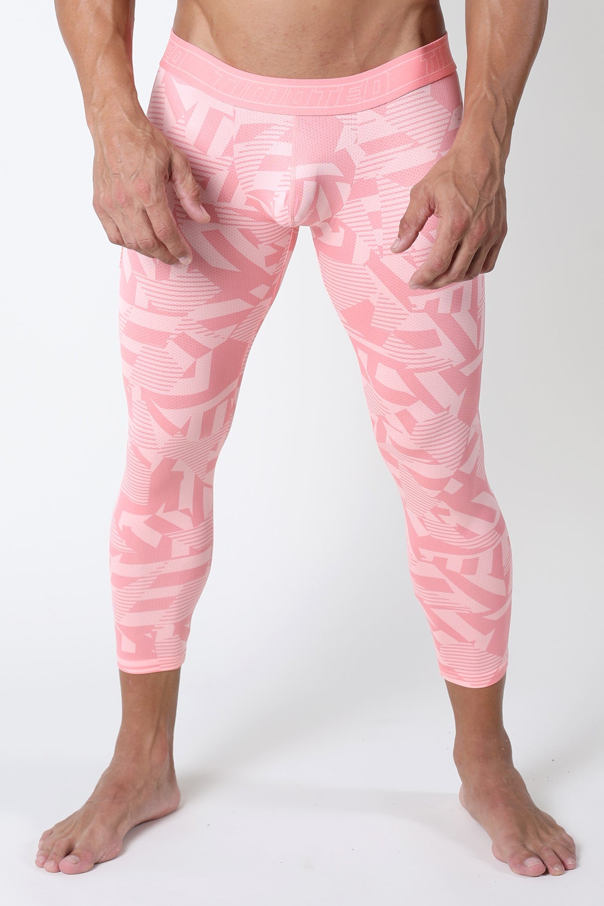 Timoteo Pink Active Sport Compression Legging Pant