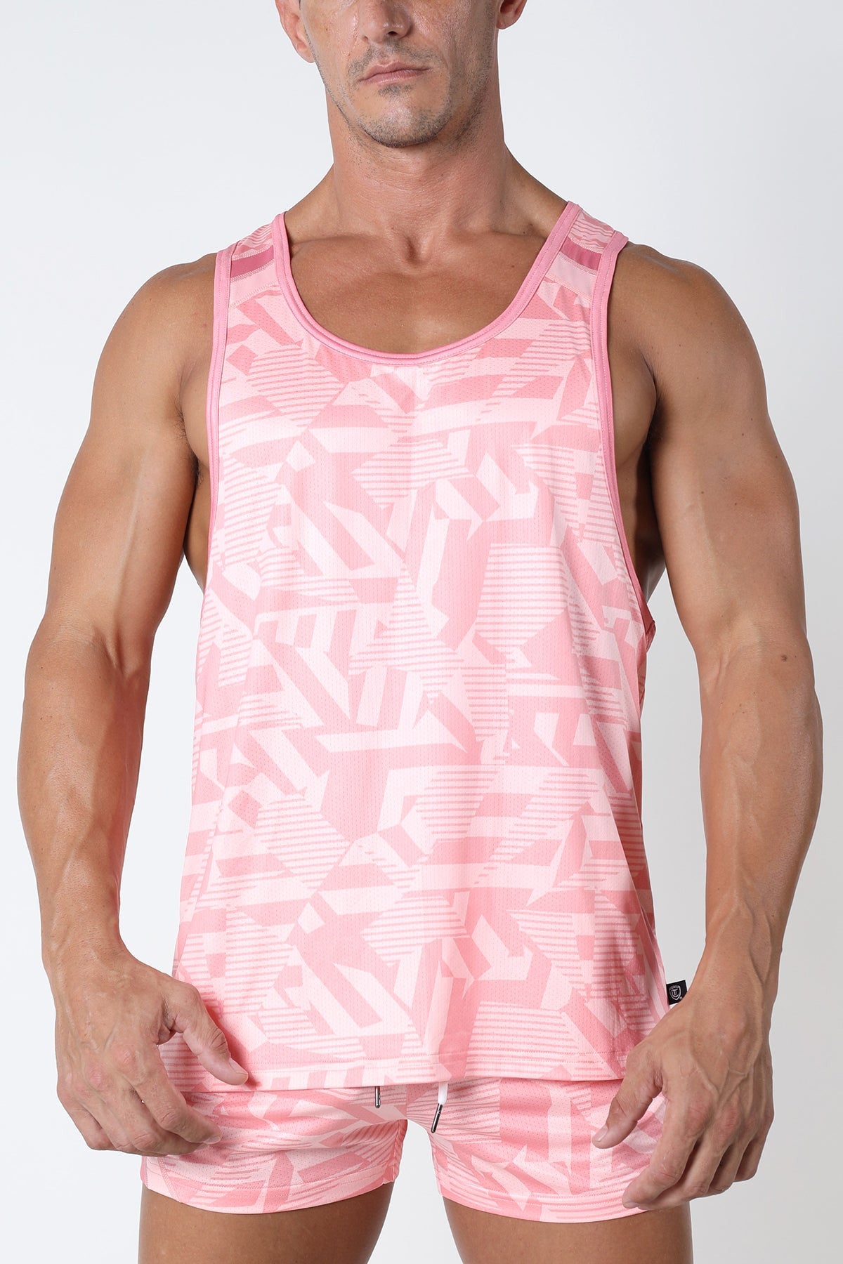 Timoteo Pink Active Sport Racer Back Tank Top