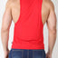 Timoteo Red Calypso Solid Tank Top