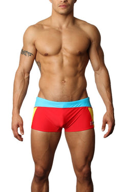 Timoteo Red Freestyle Swim Trunk thumbnail 1