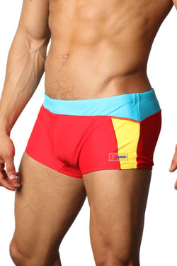 Timoteo Red Freestyle Swim Trunk thumbnail 2