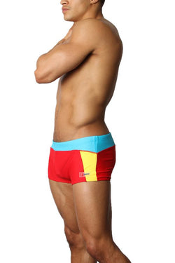 Timoteo Red Freestyle Swim Trunk thumbnail 3