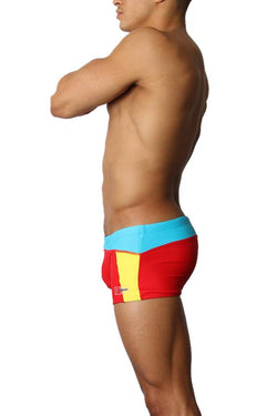 Timoteo Red Freestyle Swim Trunk thumbnail 4
