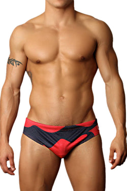 Timoteo Red Lava Mesh Swim Brief thumbnail 1