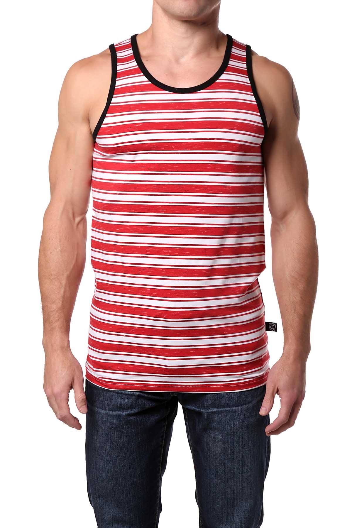 Timoteo Red Striped Oceanside Tank