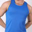Timoteo Solid Blue Pool Party Mesh Tank Top
