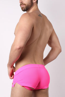 Timoteo Solid Pink Pool Party Mesh Short w/ Jockstrap thumbnail 3