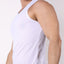 Timoteo Solid White Pool Party Mesh Tank Top