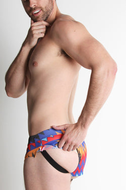 Timoteo TMS162 Fiesta ZigZag Mesh Jock Short thumbnail 1
