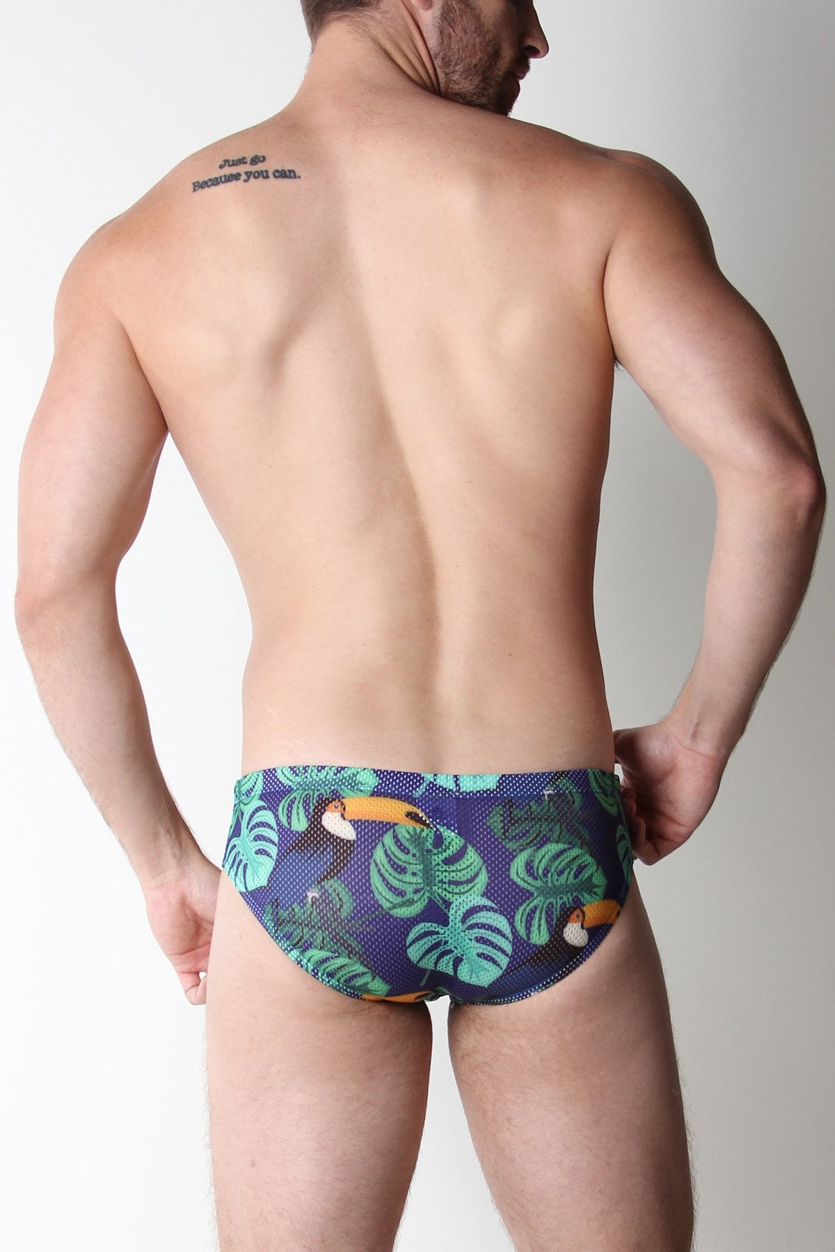Timoteo TMS163 Fiesta Mesh Floral Low Rise Swim Brief