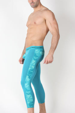 Timoteo Turquoise Aero Sport 2.0 Compression Legging Pant thumbnail 2