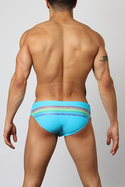 Timoteo Turquoise-Blue PRIDE-19 Ltd. Edition Swim Brief thumbnail 4