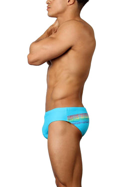 Timoteo Turquoise-Blue PRIDE-19 Ltd. Edition Swim Brief thumbnail 1