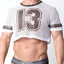 Timoteo White Halfback Mesh Crop Top