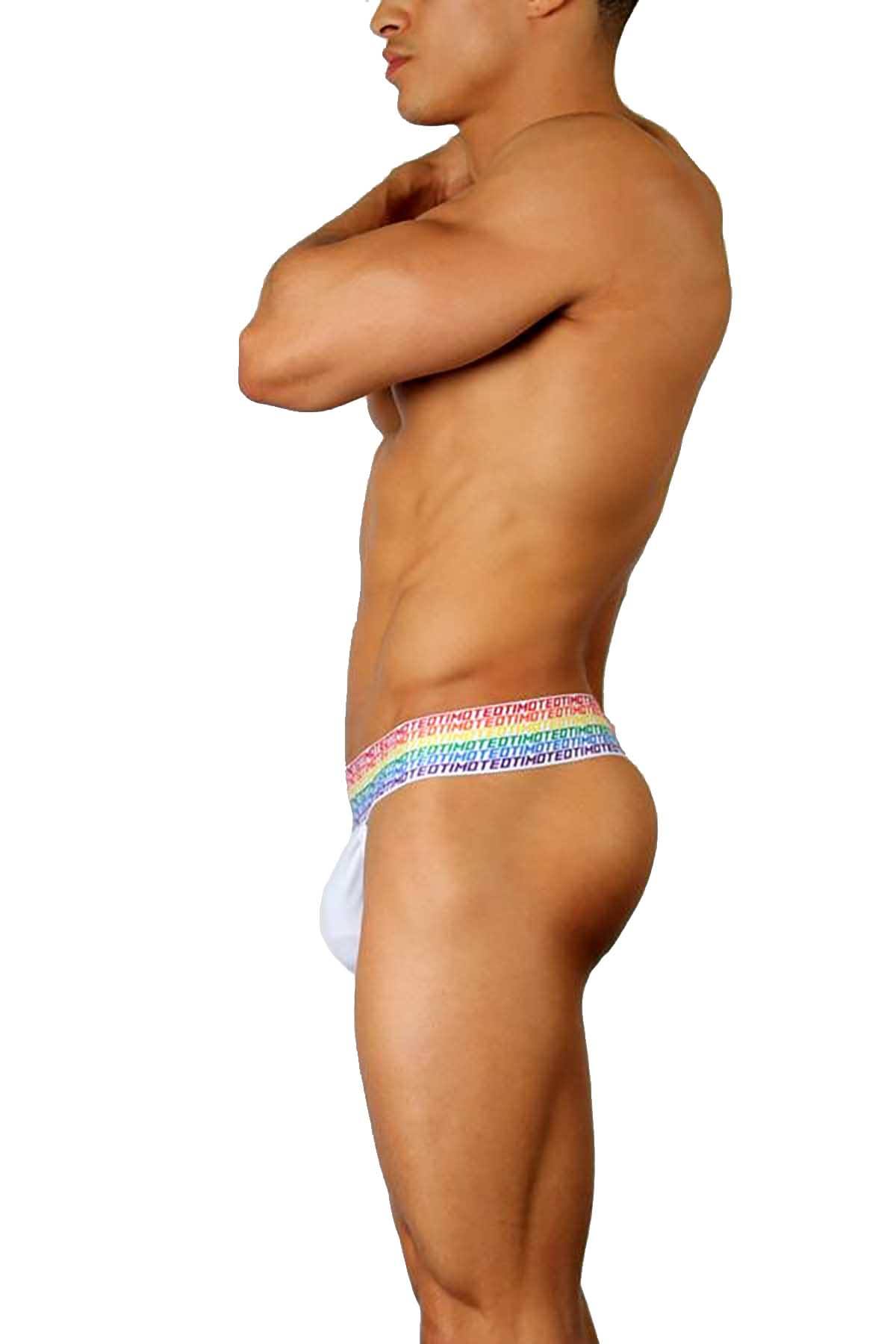 Timoteo White Limited Edition PRIDE19 Thong