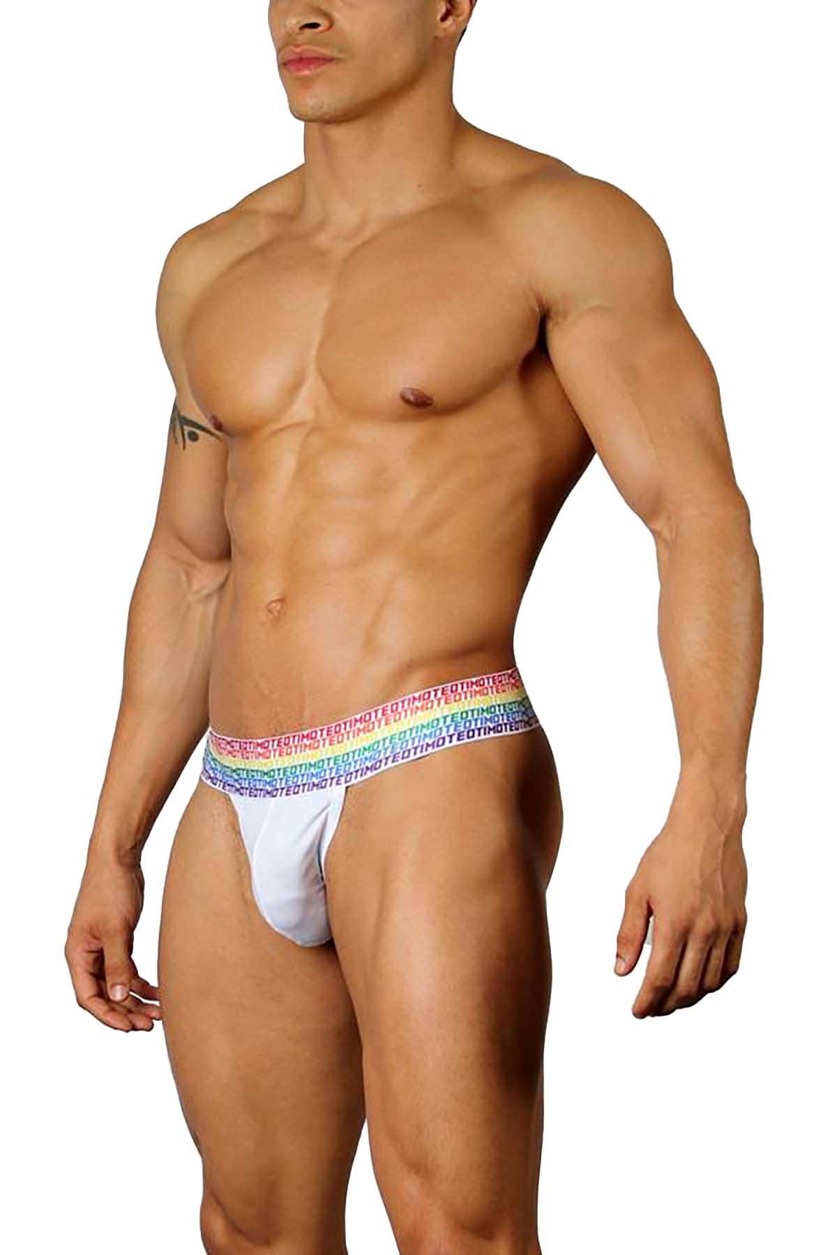 Timoteo White Limited Edition PRIDE19 Thong