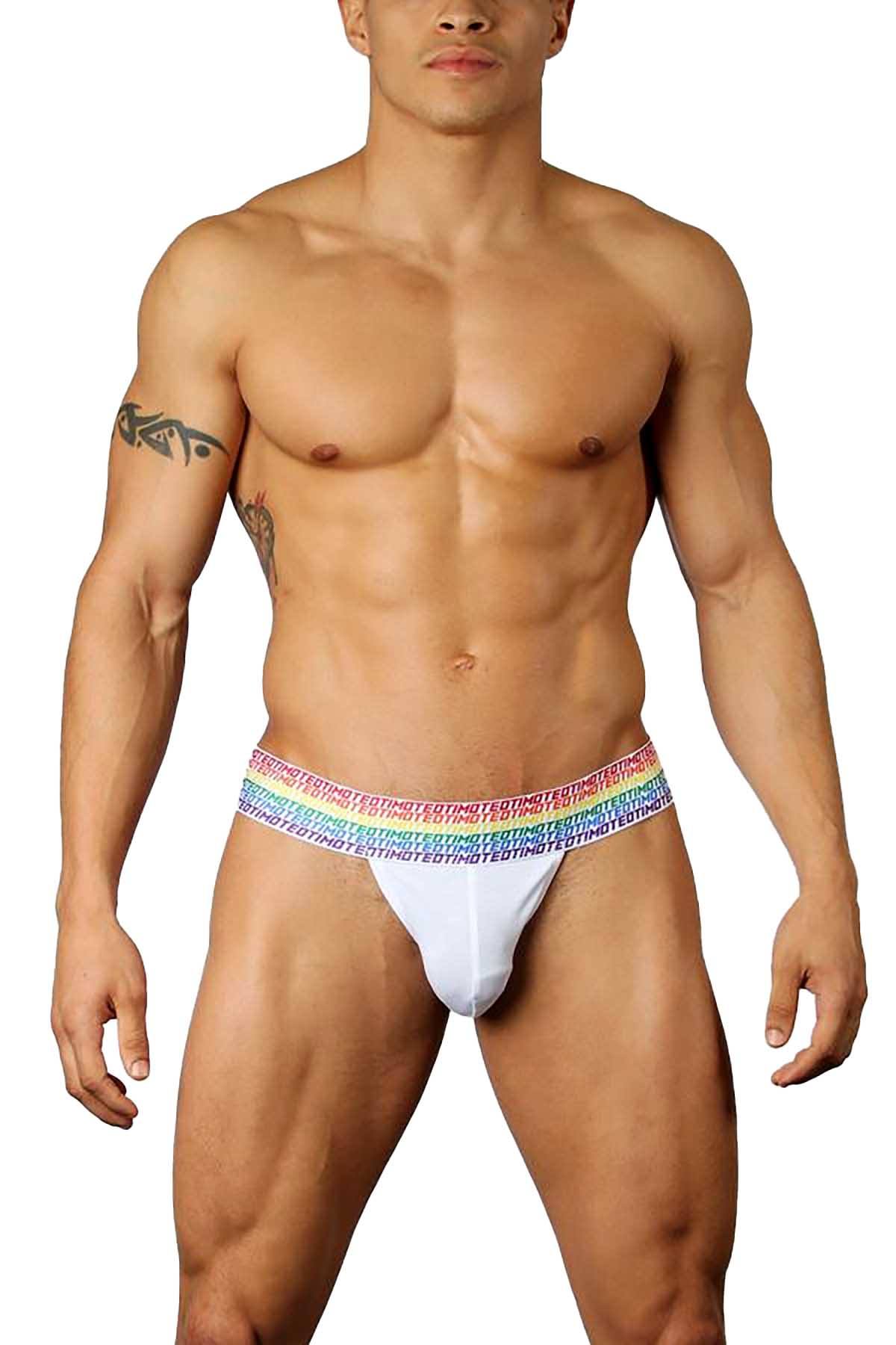 Timoteo White Limited Edition PRIDE19 Thong