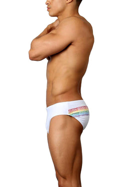 Timoteo White PRIDE-19 Ltd. Edition Swim Brief thumbnail 1