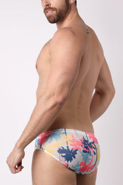Timoteo White Pool Party Mesh Low Rise Swim Brief thumbnail 4